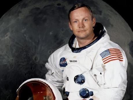 Neil A. Armstrong, commander of the Apollo 11 Lunar Landing mission in his space suit (Pho...