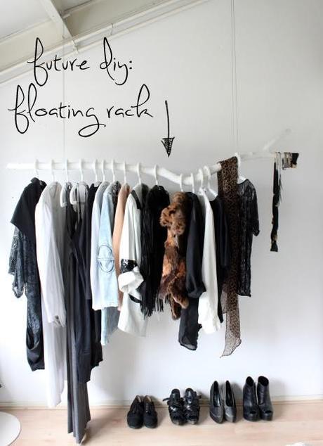 floating clothing rack