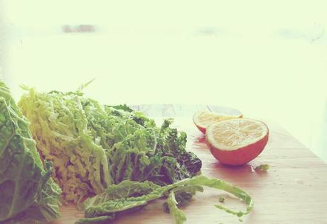 Early Spring Savoy Cabbage Salad with Lemony Vinaigrette