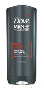 Dove Men + Care Deep Clean Face and Body Wash