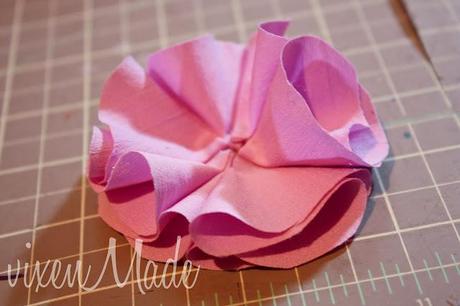 Ruffled Fabric Flowers