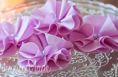 Ruffled Fabric Flowers