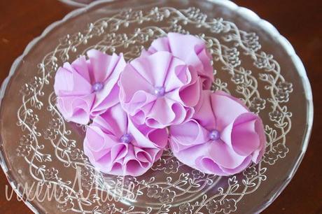 Ruffled Fabric Flowers