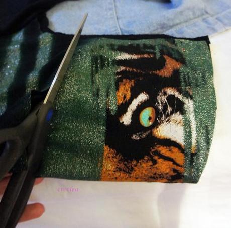 DIY: Feline Patch on a Sleeveless Denim Blazer