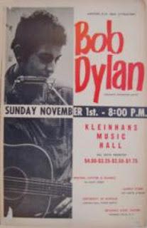 #Vintage poster wishlist - Hendrix, Led Zep, Bob Dylan 1964 Kleinhans Music Hall Buffalo Concert Poster