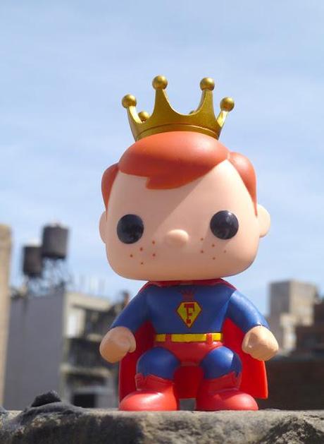 Super Freddy Funko Pop! leaping tall buildings