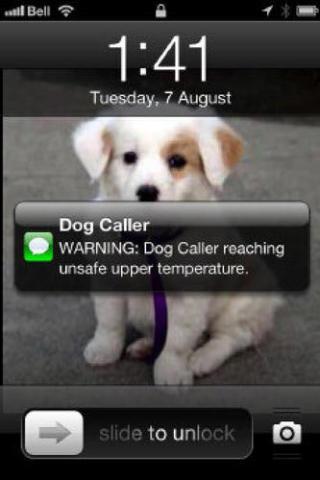 Text alert sent by The Dog Caller to dog owner: image via thestar.com