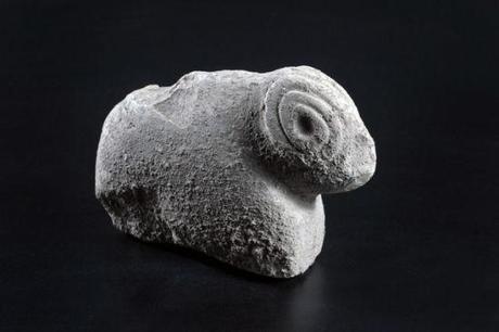Ram figurine from the Neolithic Period found outside Jerusalem: Photo Credit: Yael Yolovitch, courtesy of the Israel Antiquities Authority via businessweek.bloomber.com