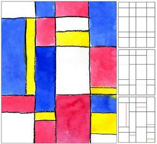 Mondrian Watercolor Painting - Paperblog