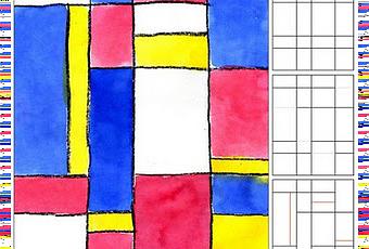Mondrian Watercolor Painting - Paperblog