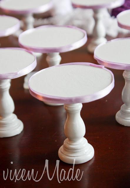 Ribbon Trimmed Cupcake Stands