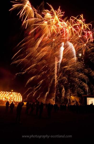 Festival photo - fireworks at Rama & Sita, the opening show of the Edinburgh Mela 2012