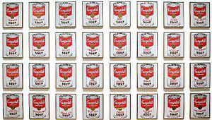 Campbell's Soup Cans by Andy Warhol, 1962. Dis...