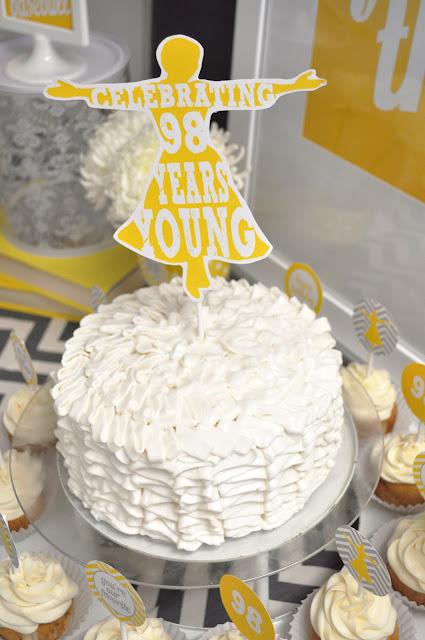 A 98th Birthday Party, Gorgeous Yellow and Grey Themed Party by Meghily - Party in Style