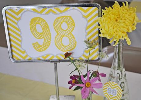 A 98th Birthday Party, Gorgeous Yellow and Grey Themed Party by Meghily - Party in Style