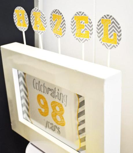 A 98th Birthday Party, Gorgeous Yellow and Grey Themed Party by Meghily - Party in Style