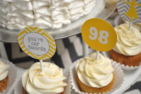 A 98th Birthday Party, Gorgeous Yellow and Grey Themed Party by Meghily - Party in Style
