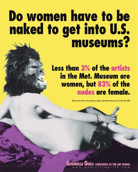 Do women have to be naked to get into U.S. museums?