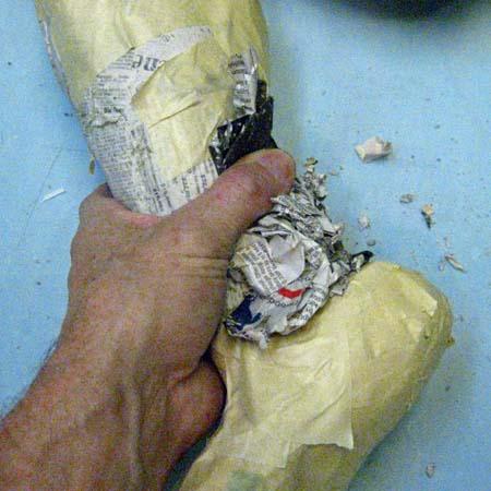 Paper Mache Buddha with Jo- Feet, hands, legs