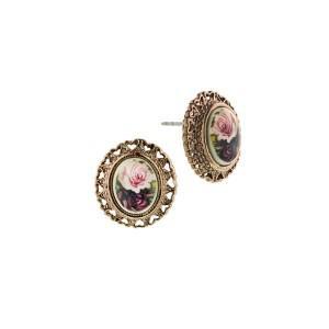 classic manor house button earrings