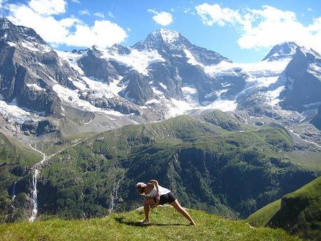 Yoga in the mountains