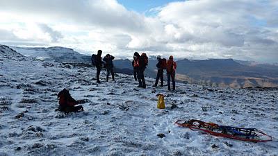 Mountain rescue practice with the Mountain Club of South Africa - June 2011