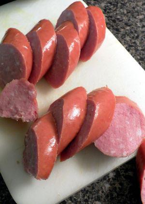 Pork Tenderloin Medallions with apricots - Cut sausage
