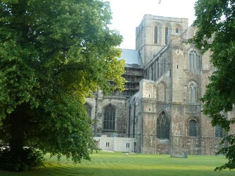 View of Winchester Cathedral from Wessex Restaurant