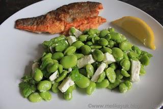 Broad Bean, Mint and Feta Salad