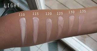 Maybelline Fit Me Foundation Swatches