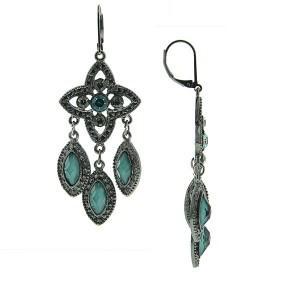 teal earrings