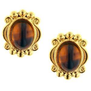 tiger eye stud earrings