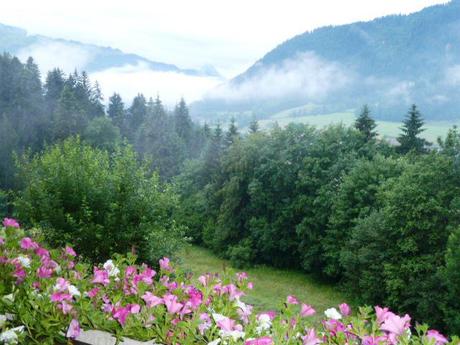 The view from our bio-hotel in Tyrol, Austria on our yoga vacation.