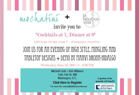 In the DC area next Wednesday?  Then you must come to this chic, fun event (and say hi to me and Manvi from Mochatini!)