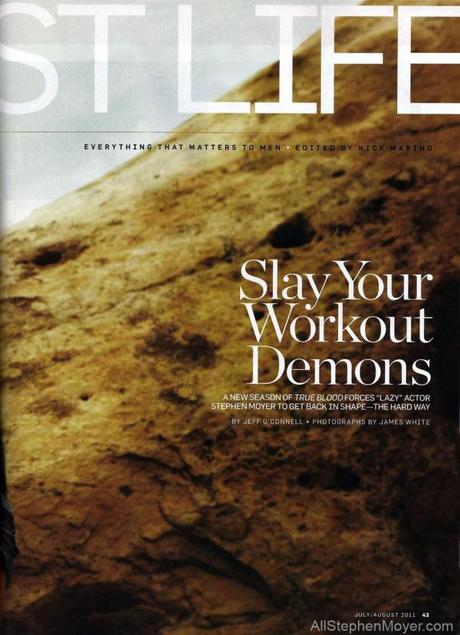 Scans of Stephen Moyer Article in Men’s Health Magazine