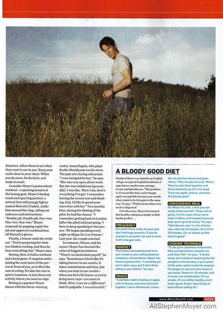 Scans of Stephen Moyer Article in Men’s Health Magazine