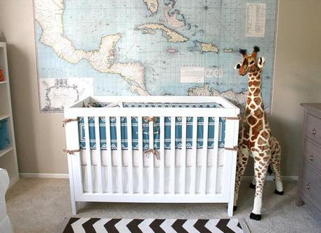 Jackson's nursery: crib wall