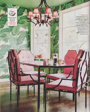 Nicky Hilton's Martinique dining room via InStyle Nicky Hilton's Martinique dining room via InStyle