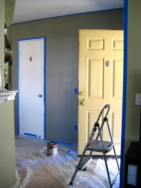 a welcome change: repainting our entry way