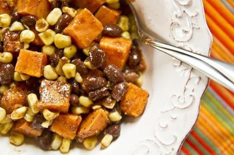 sweet potato, corn, & black bean hash