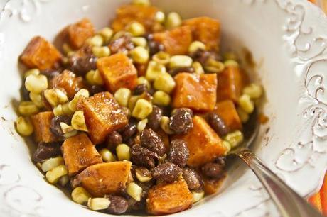 sweet potato, corn, & black bean hash