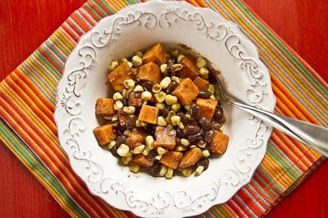 sweet potato, corn, & black bean hash