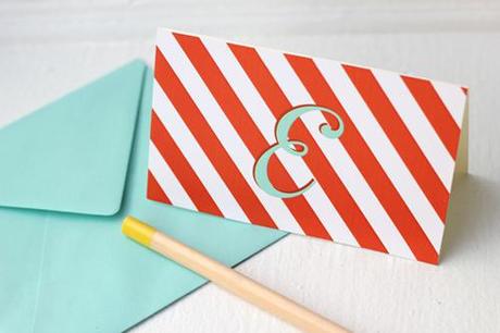 Printable monogram stationery