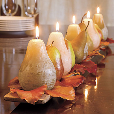 pear candles Fall Color ~ Designing with Brown HomeSpirations