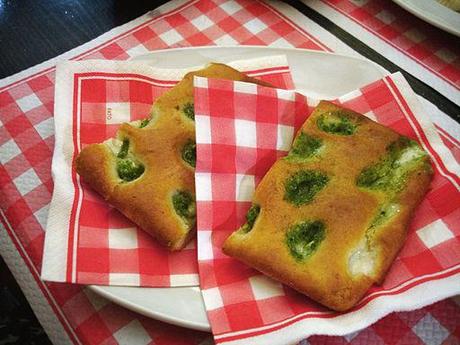 Learn italian in italy: Focaccia con pesto