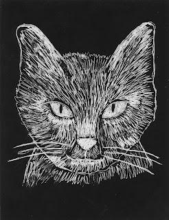 Scratch Art Cat Face