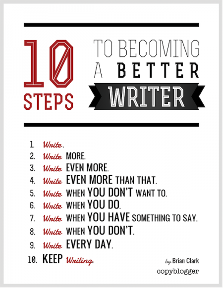 The secret to becoming a writer