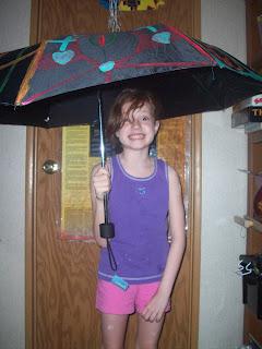 Daughter with umbrella