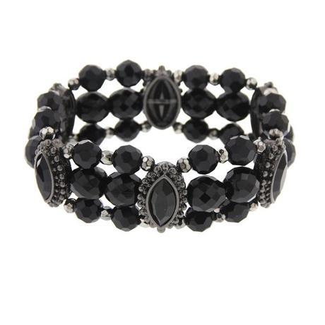 60240Steal of the Day: Nightfall Jet Black Stretch Bracelet 
