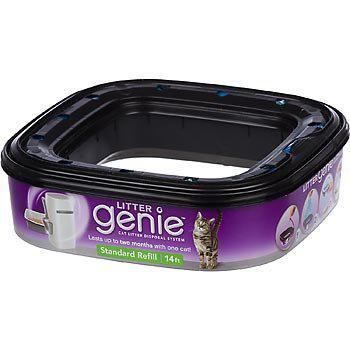 Litter Genie cartridge refill fits into top of the disposal system